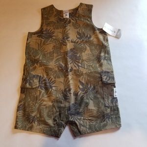 Carter's  Olive Hawaiian Shorts Romper